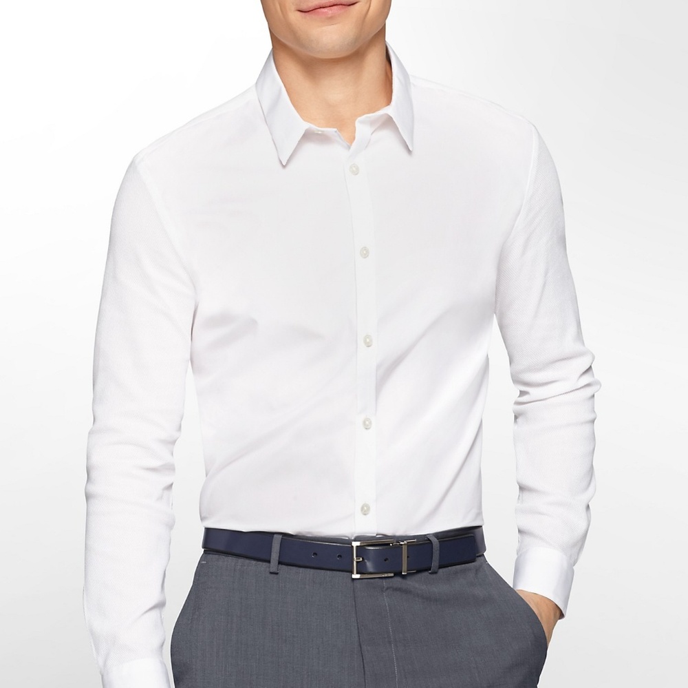 Calvin klein Premium Slim Fit Piece Dye Mesh Shirt
